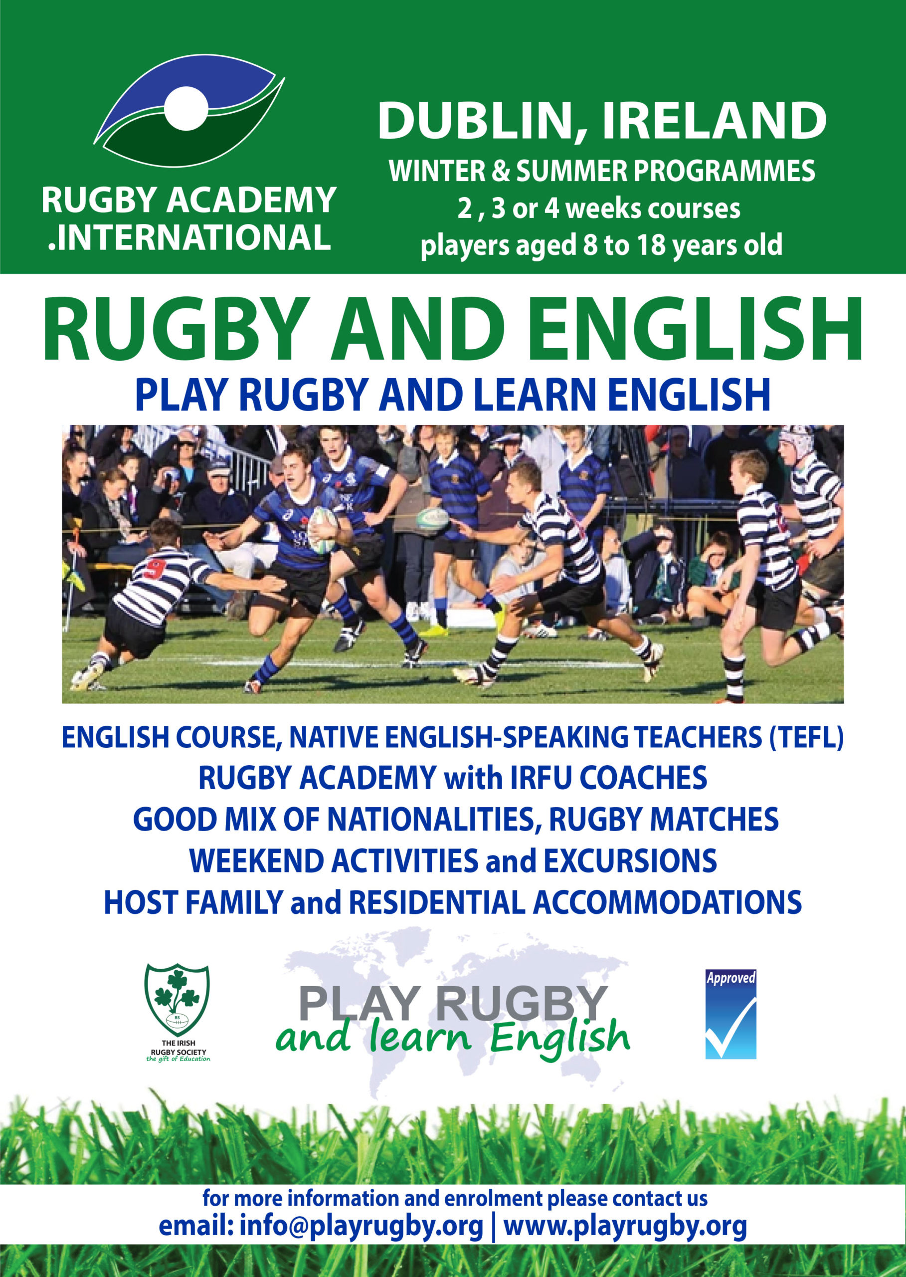 English and Rugby Summer Camps, Play Rugby and learn English