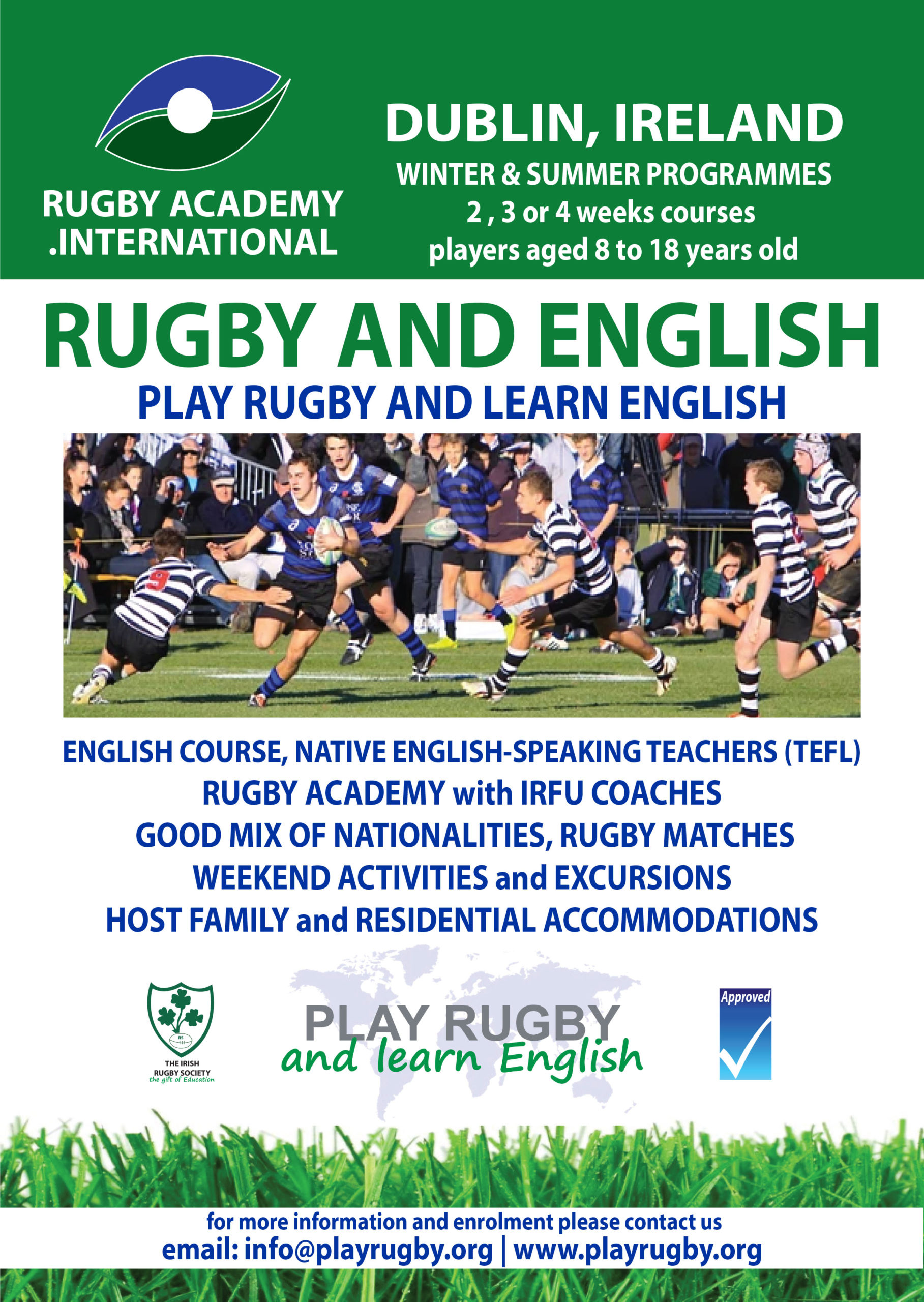 rugby training courses dedicated to young players