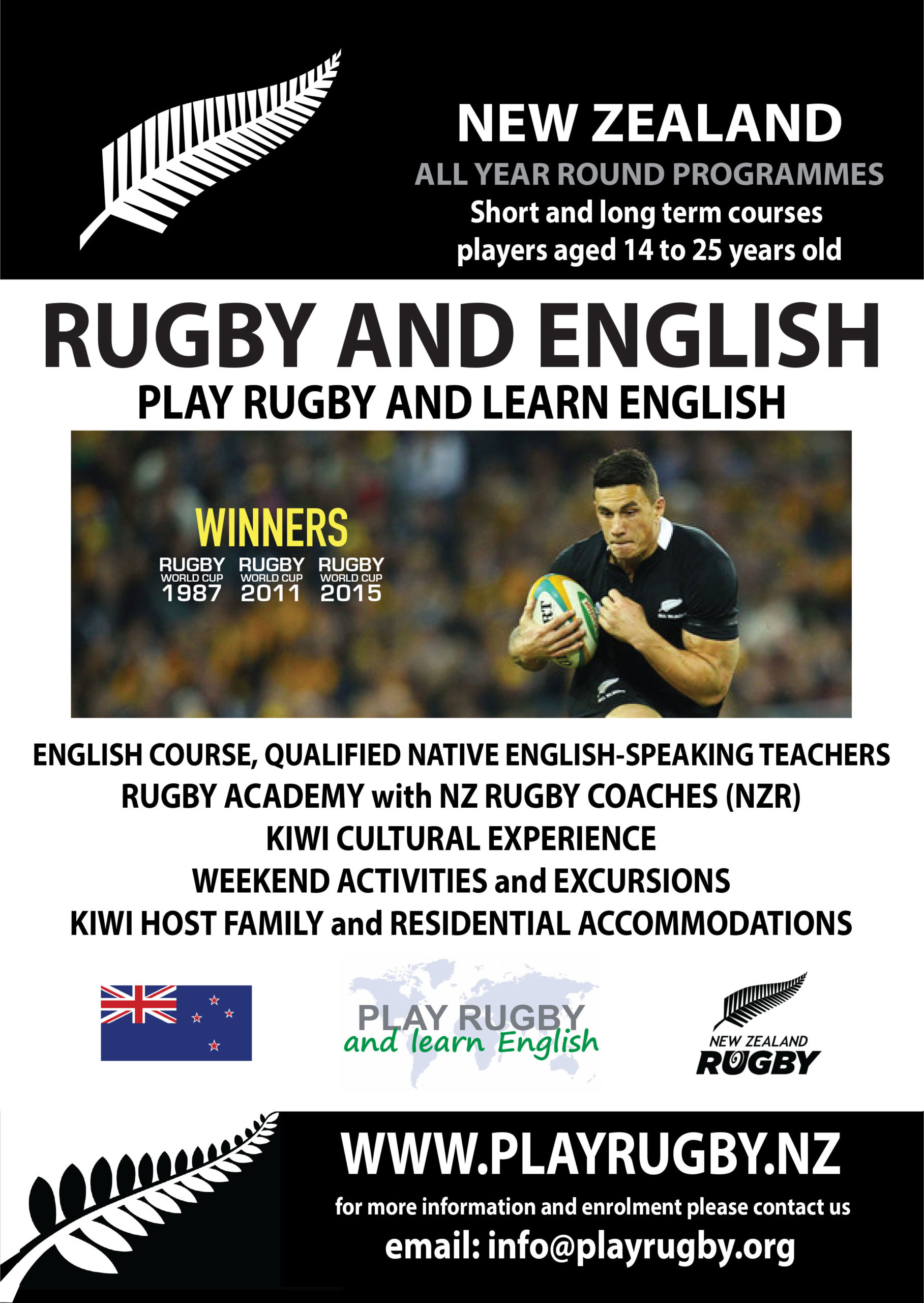 rugby training courses dedicated to young players